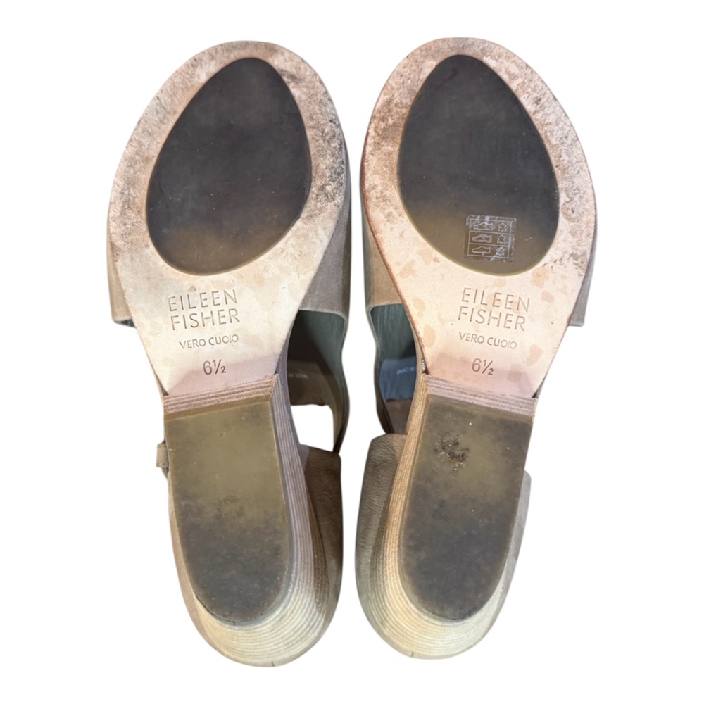 Eileen Fisher "Iris" Open Toe Wedge Sandals Women’s 6.5 - Picture 7 of 8